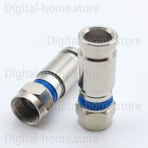 75 Ohm RG59/RG6 F Male Compression Connector RF Coaxial Plug (2)