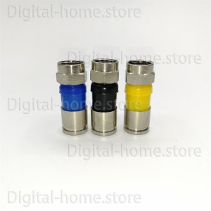 75 Ohm RG59/RG6 F Male Compression Connector RF Coaxial Plug