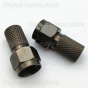 Zinc Alloy 75 Ohm RG6 F Male Twist-on Connector RF Coaxial Crimp Plug (2)