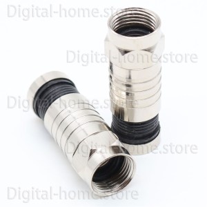 75 Ohm RG59/RG6 F Male Compression Connector RF Coaxial Plug(4)