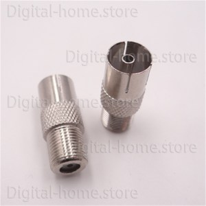 F Female to IEC/PAL/TV Female adapter RF Coaxial F Jack to IEC/PAL/TV Jack connector