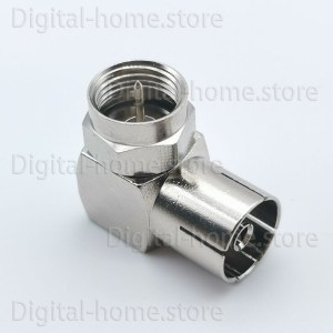 F Male to IEC/PAL/TV Female Right Angle adapter RF Coaxial F Plug to IEC/PAL/TV Jack 90° connector