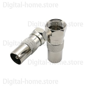 F Male to IEC/PAL/TV Male adapter RF Coaxial F Plug to IEC/PAL/TV Plug connector