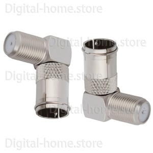 Quick F Male to F Female Right Angle adapter RF Coaxial F Quick Plug to F Jack 90° connector