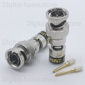 50 Ohm BNC Male Connector Compression Attachment for RG58/RG6/LMR400(2)
