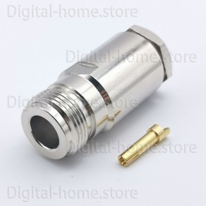 50 Ohm N Female Right Angle Connector Clamp/Solder 90° Jack Attachment for RG58/RG6/LMR400