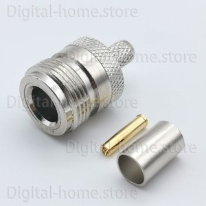 50 Ohm N Female Right Angle Connector Crimp/Solder 90° Jack Attachment for RG58/RG6/LMR400