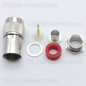50 Ohm N Male Connector Clamp/Solder Plug Attachment for RG58/RG6/LMR400