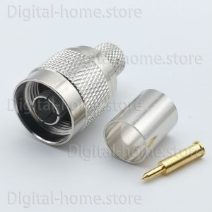 50 Ohm N Male Connector Crimp/Solder Plug Attachment for RG58/RG6/LMR400