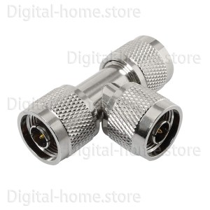 50 Ohm N Male-Male-Male Tee Adapter RF Coaxial N Plug-Plug-Plug Three Connector