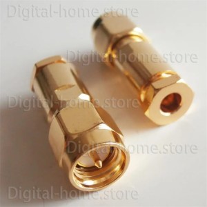 50 Ohm SMA Male Connector Clamp/Solder Plug Attachment for RG58/RG6/LMR400