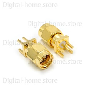 50 Ohm SMA Male Connector Solder Plug Attachment End Launch PCB