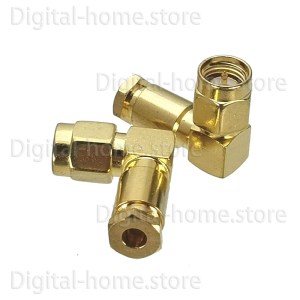 50 Ohm SMA Male Right Angle Connector Clamp/Solder 90° Plug Attachment for RG58/RG6/LMR400