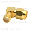 50 Ohm SMA Male to SMA Female Right Angle Adapter SMA/SMA-JKW(SMAJW/SMAKW) RF Coaxial SMA Plug to SMA Jack 90° Connector