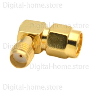 50 Ohm SMA Male to SMA Female Right Angle Adapter SMA/SMA-JKW(SMAJW/SMAKW) RF Coaxial SMA Plug to SMA Jack 90° Connector