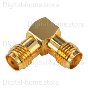 50 Ohm SMA Female to SMA Female Right Angle Adapter SMA/SMA-KKW(SMAKW/SMAKW) RF Coaxial SMA Jack to SMA Jack 90° Connector