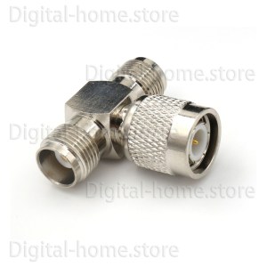 50 Ohm TNC Male-Female-Female Tee Adapter RF Coaxial TNC Plug-Jack-Jack Three Connector