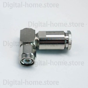 50 Ohm TNC Male Right Angle Hexagon Connector Clamp/Solder 90° Plug Attachment for RG58/RG6/LMR400